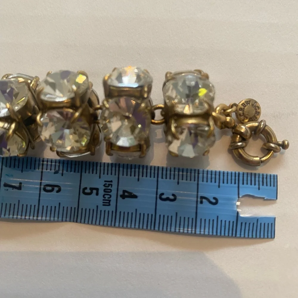 J Crew Large Rhinestone Crystal Bracelet Antique style